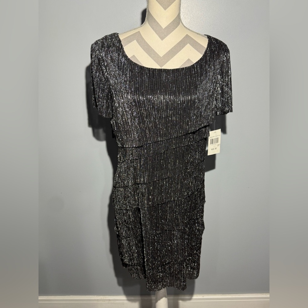 Elegant Black Tiered Dress